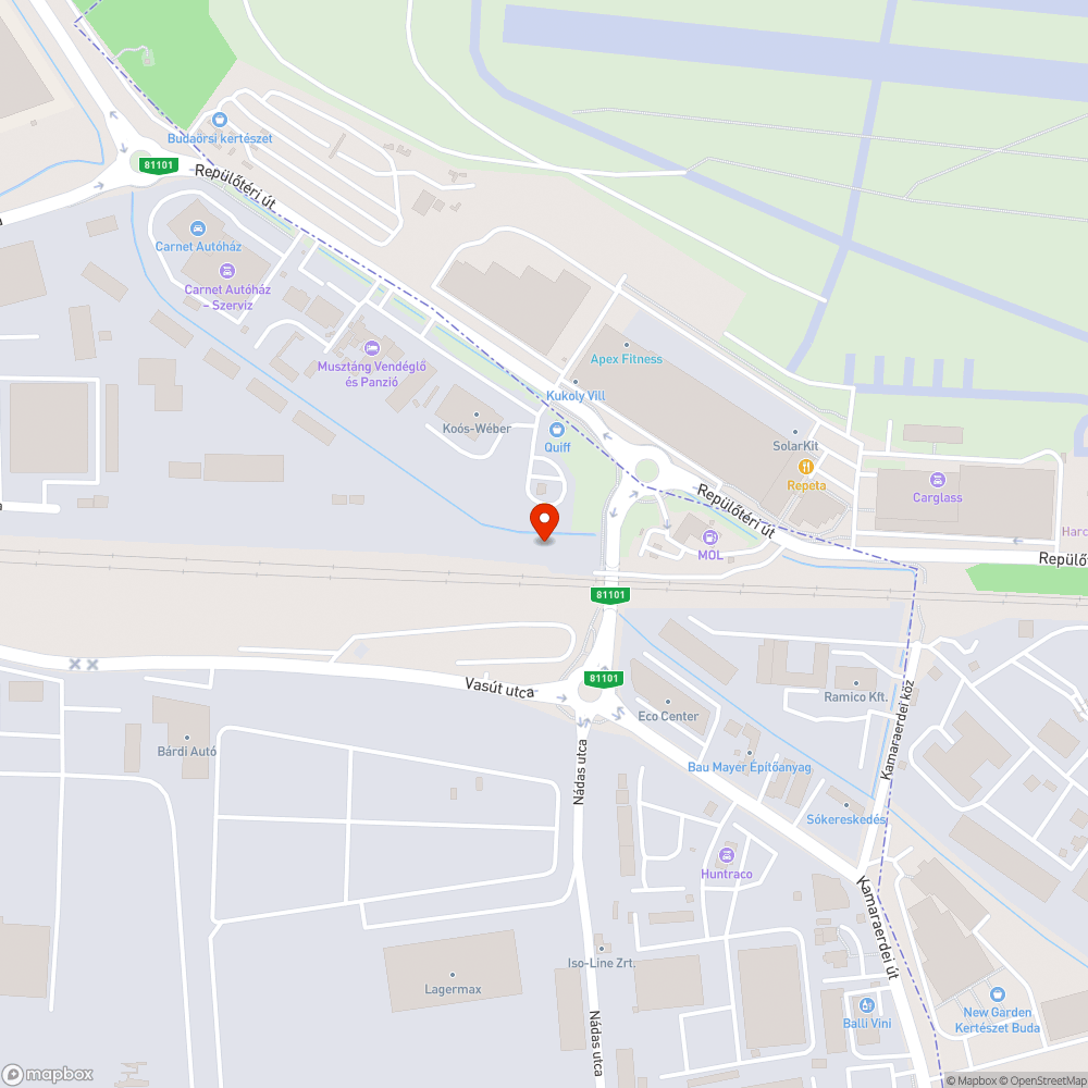 Lakókocsi és szemét a vasút mentén bejelentés helye