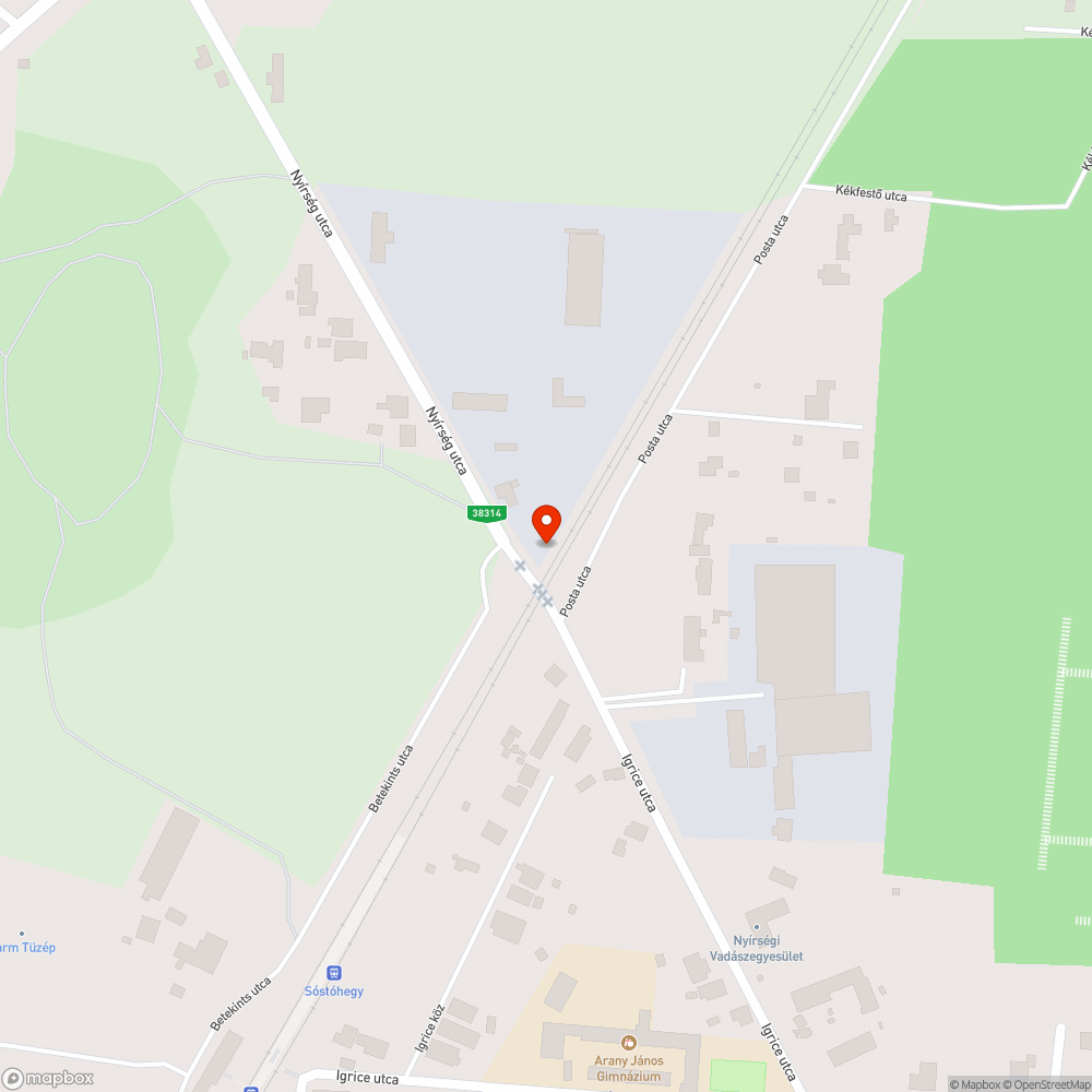 Vasutátjáró bejelentés helye