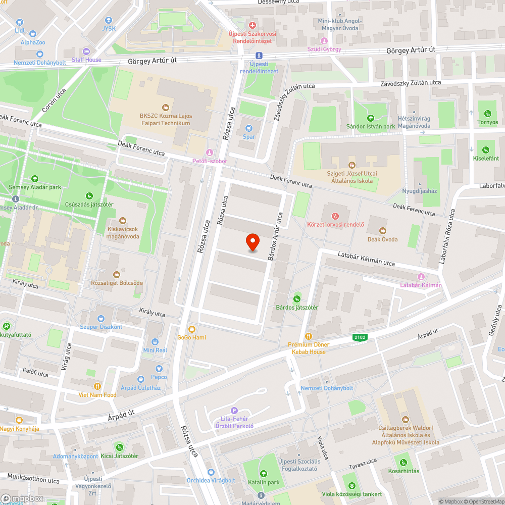 Elhagyott auto bejelentés helye