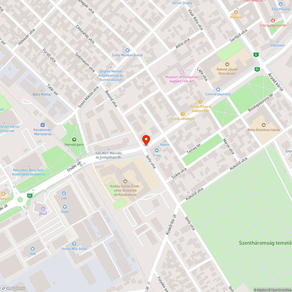 Kiégett bejelentés helye