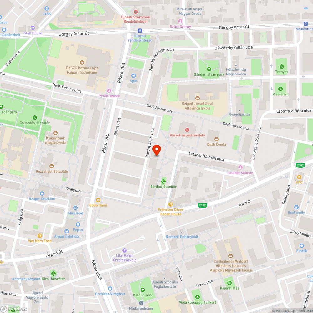 Megsüllyedt víznyelőrács a parkolóban bejelentés helye