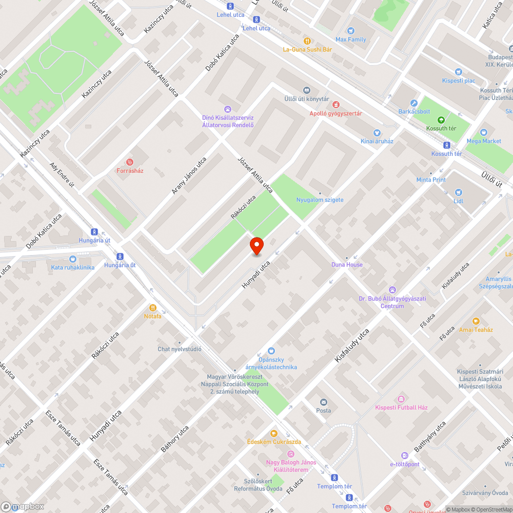 Megdőlt kutyás szemetes bejelentés helye