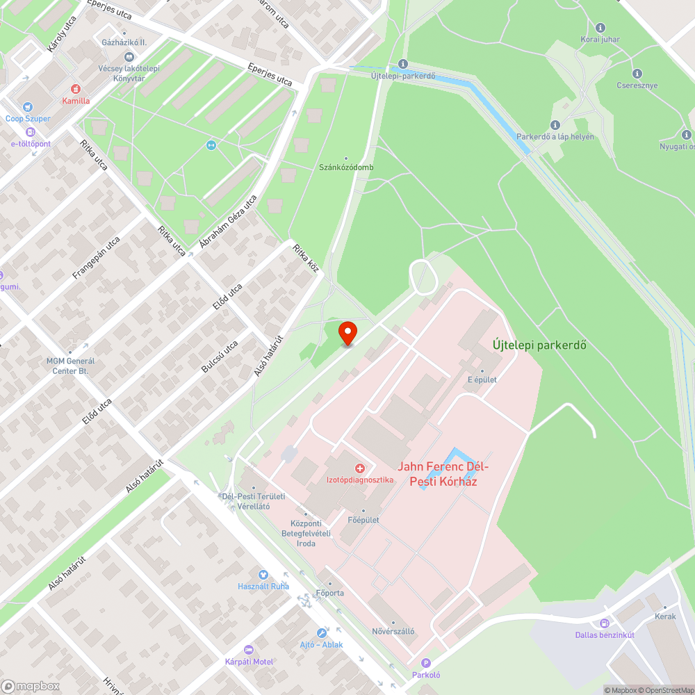 Óriási kátyúk bejelentés helye