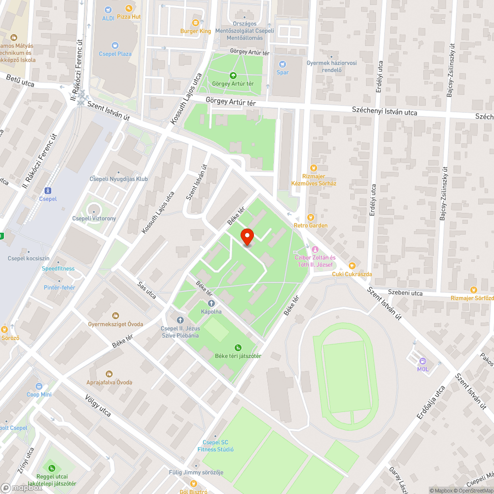 Két kátyú az utcában bejelentés helye