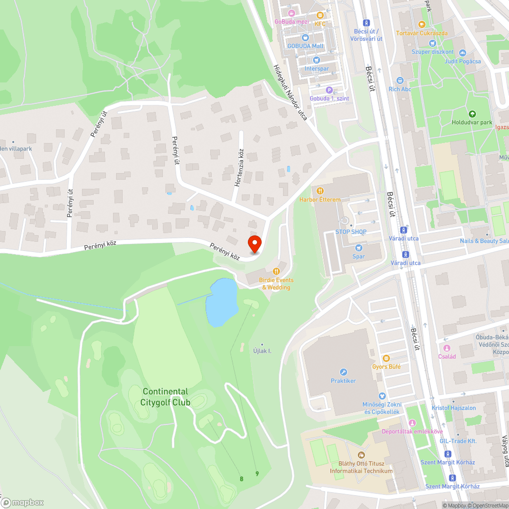 Kátyú a Perényi közben bejelentés helye