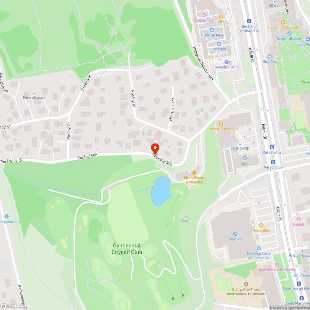 Kátyú a Perényi közben 2 bejelentés helye