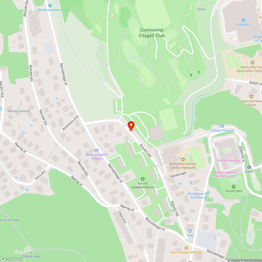 Járda hiánya a Kiscelli közben bejelentés helye