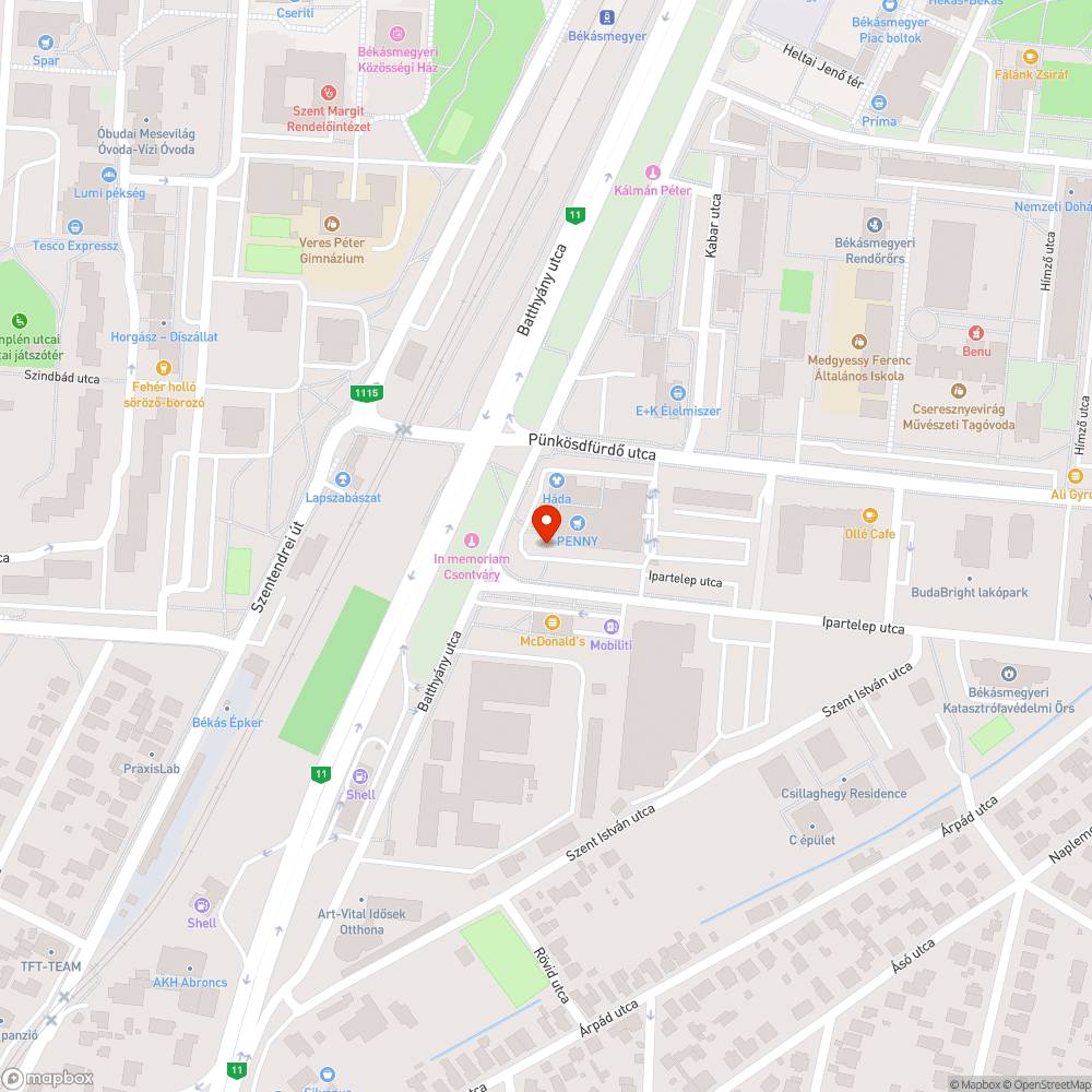 Kiégett lámpa bejelentés helye