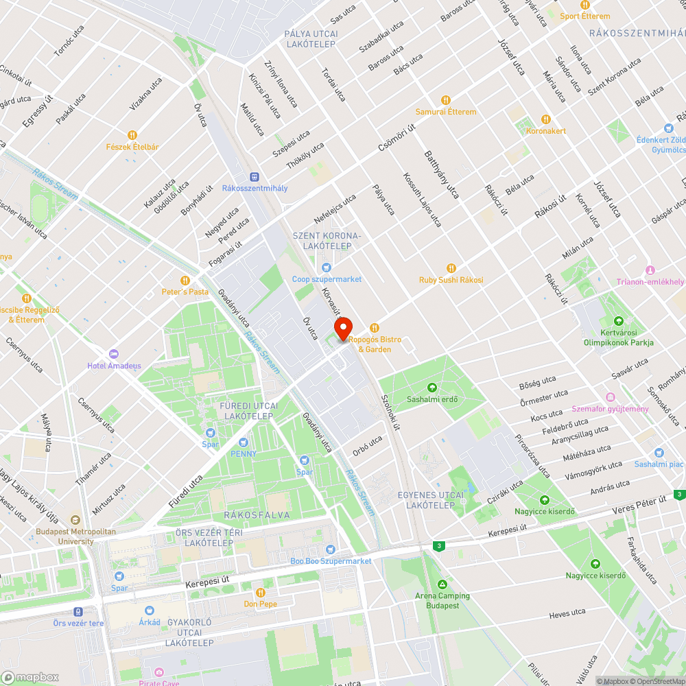 Elhagyott autó bejelentés helye