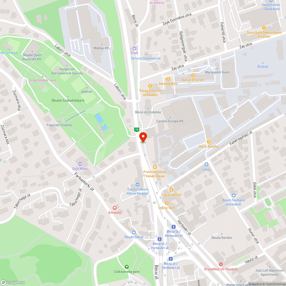 Bezárt nyilvános WC bejelentés helye