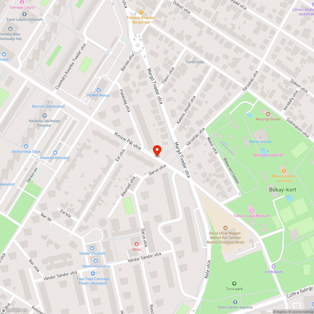 Megrongálódott buszmegálló bejelentés helye