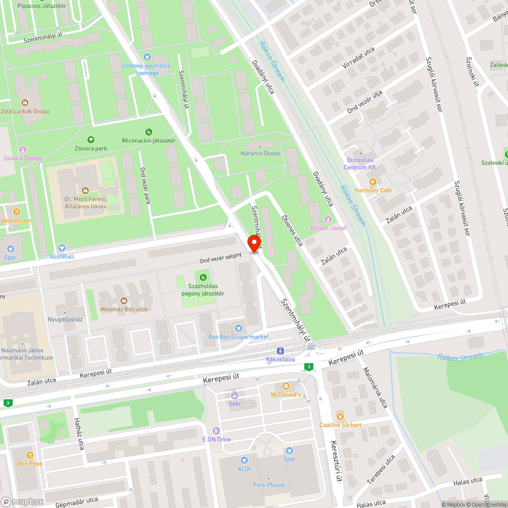 Nagy kátyú a Szentmihályi úton bejelentés helye