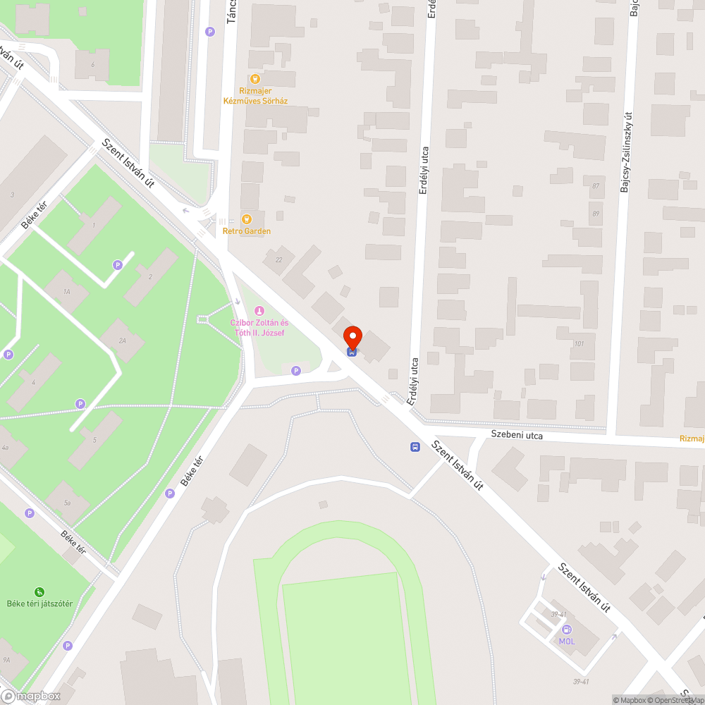 Összefirkált, összematricázott buszmegálló bejelentés helye