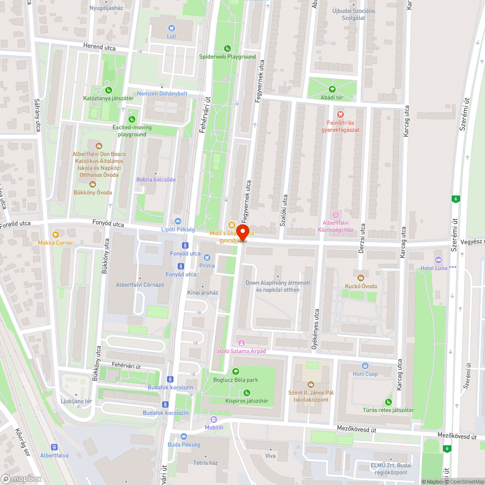 Elferdült tábla bejelentés helye