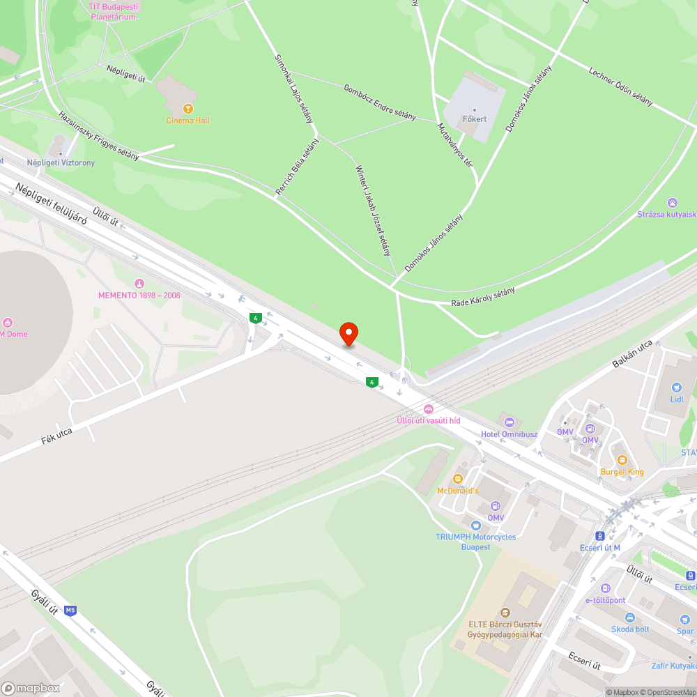 Rövid röppálya után nyugalmi állapotba az oszlopok bejelentés helye