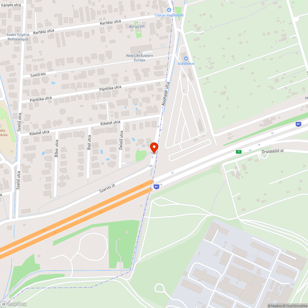 Kidöntött lámpaoszlop bejelentés helye