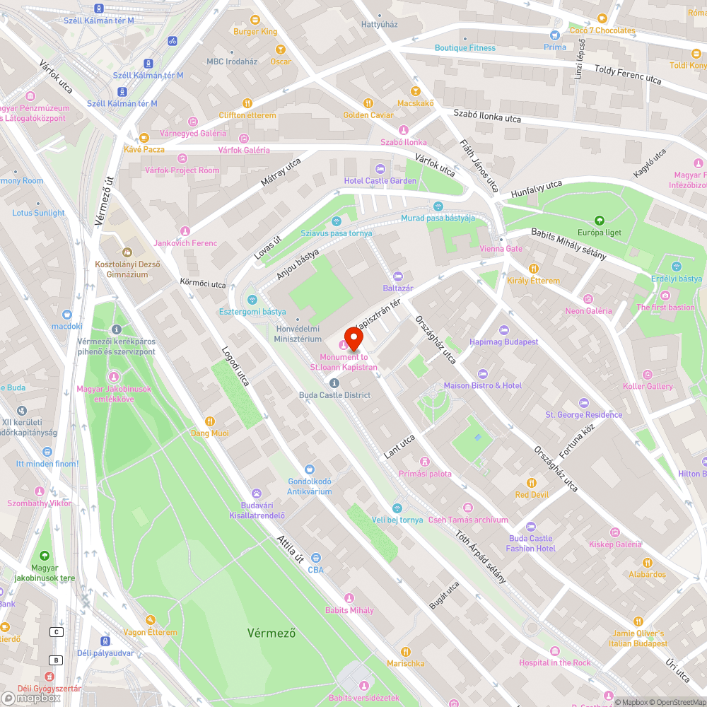 közlekedési tábla fekszik (P, a várban) bejelentés helye