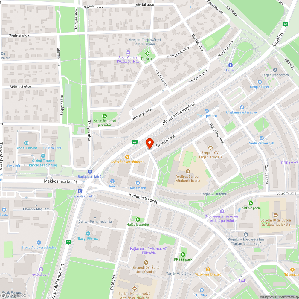 Űrhajós utca - Folyamatos tilosban parkolás bejelentés helye