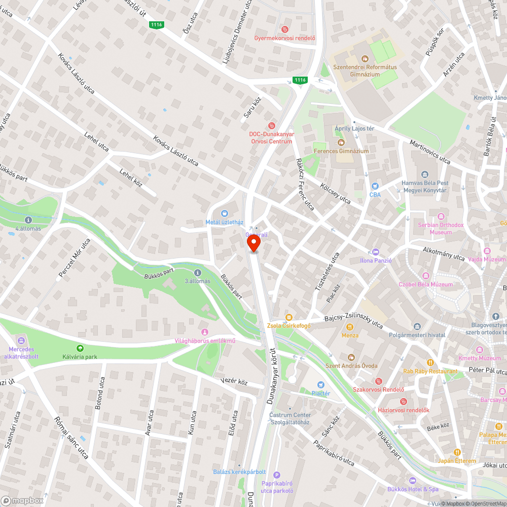 Lekopott kerékpáros nyom bejelentés helye