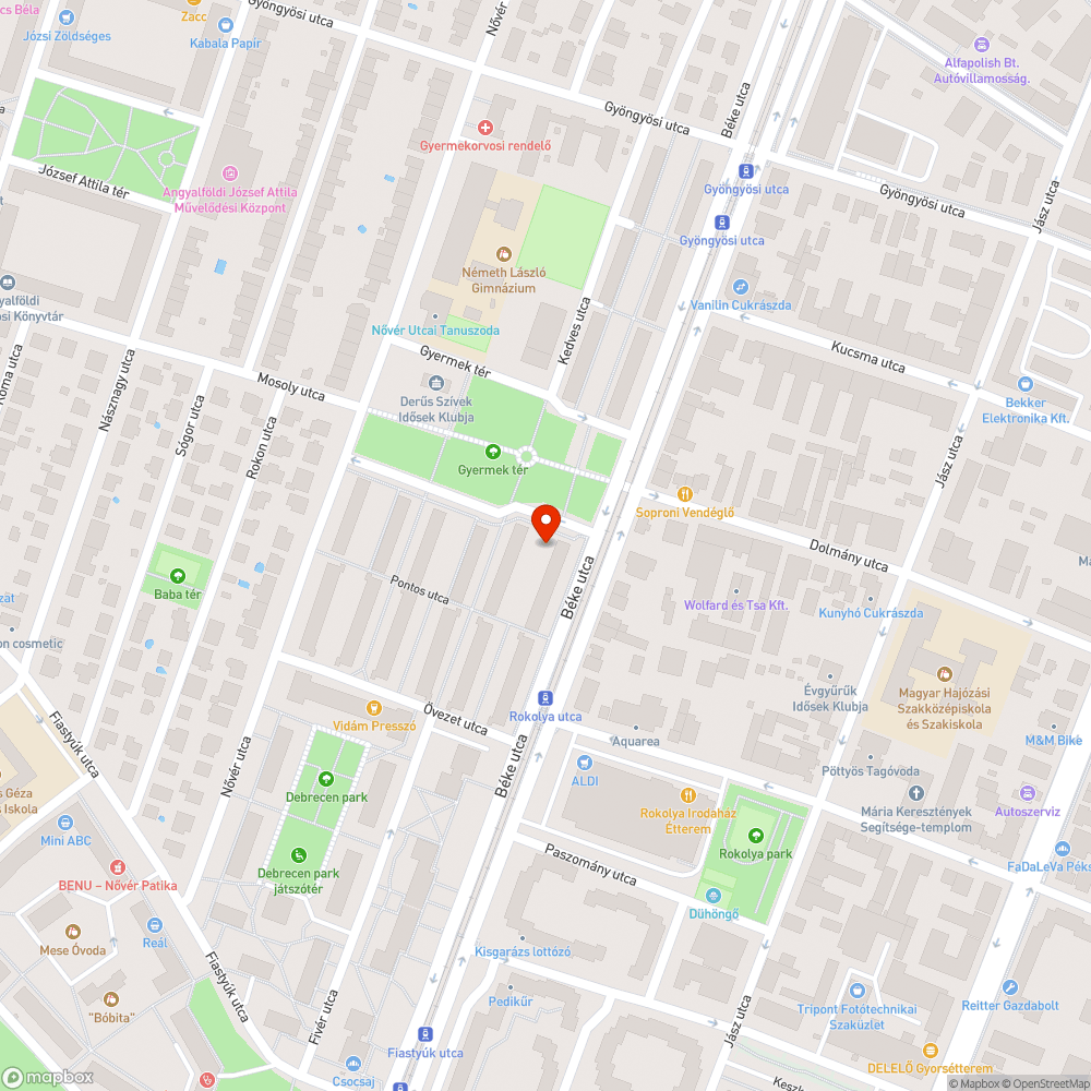 Elromlott csap bejelentés helye