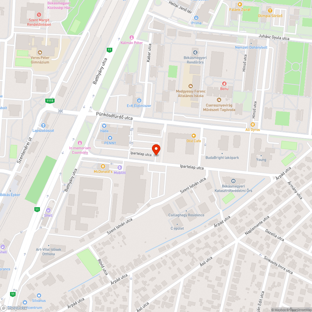 Elhagyott jármű bejelentés helye