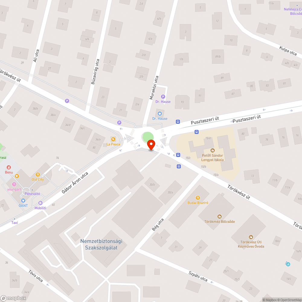 2. kerület Pusztaszeri körönd buszmegálló bejelentés helye