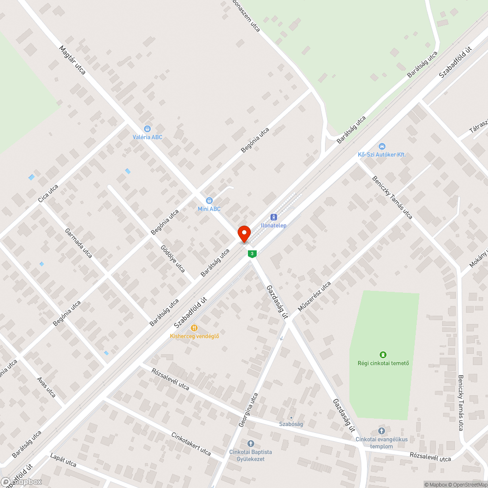 Graffiti bejelentés helye