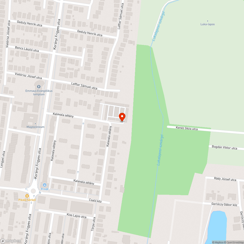 Szemét a Kalevala sétány mellett bejelentés helye