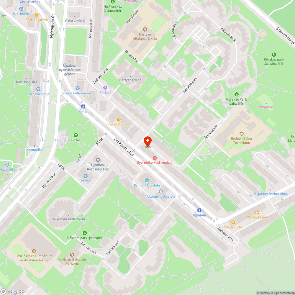 Elkopott zebra bejelentés helye