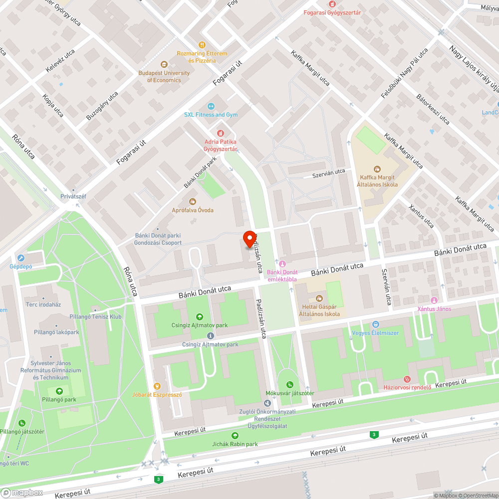 Beszakadt járda bejelentés helye