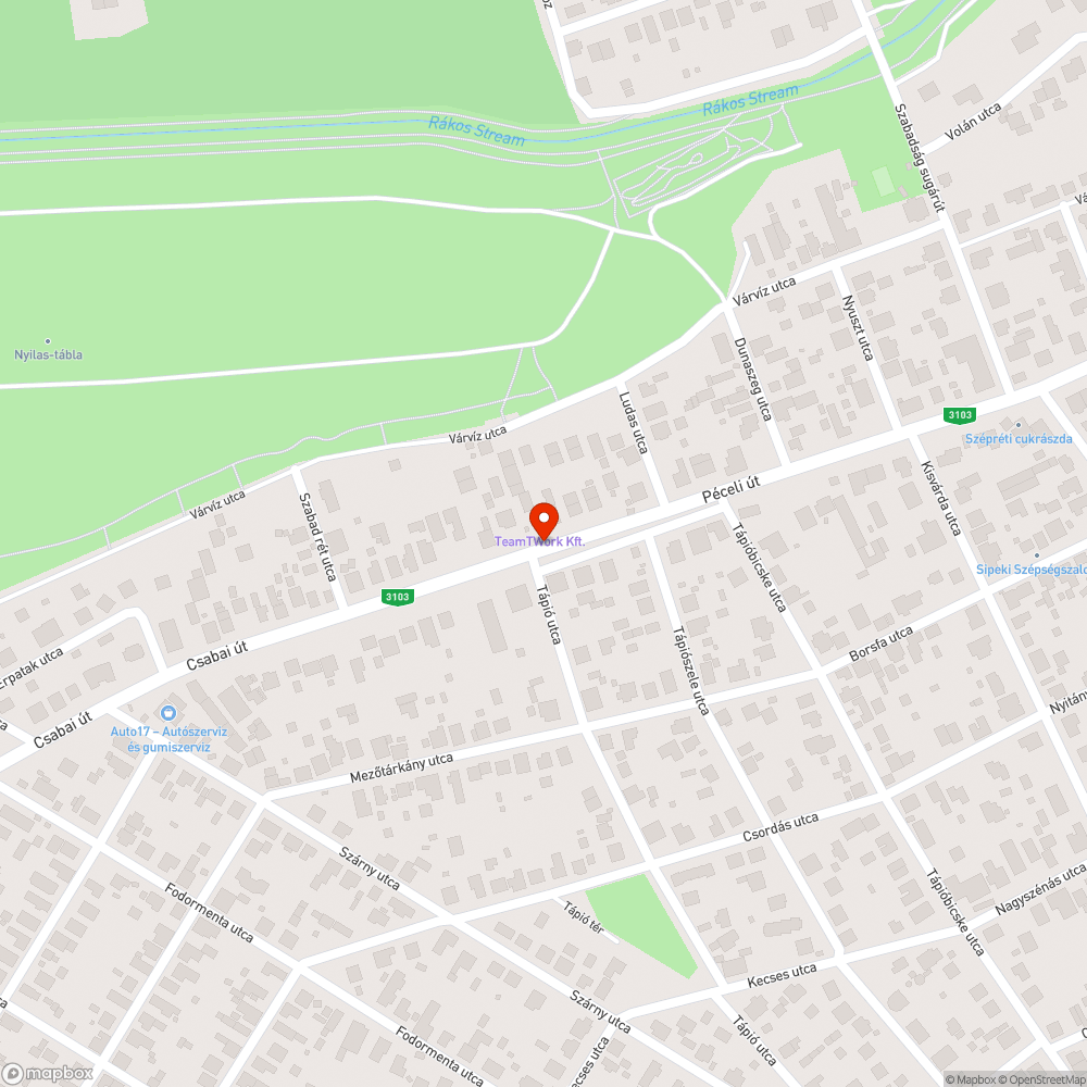 Piros személygépkocsi bejelentés helye