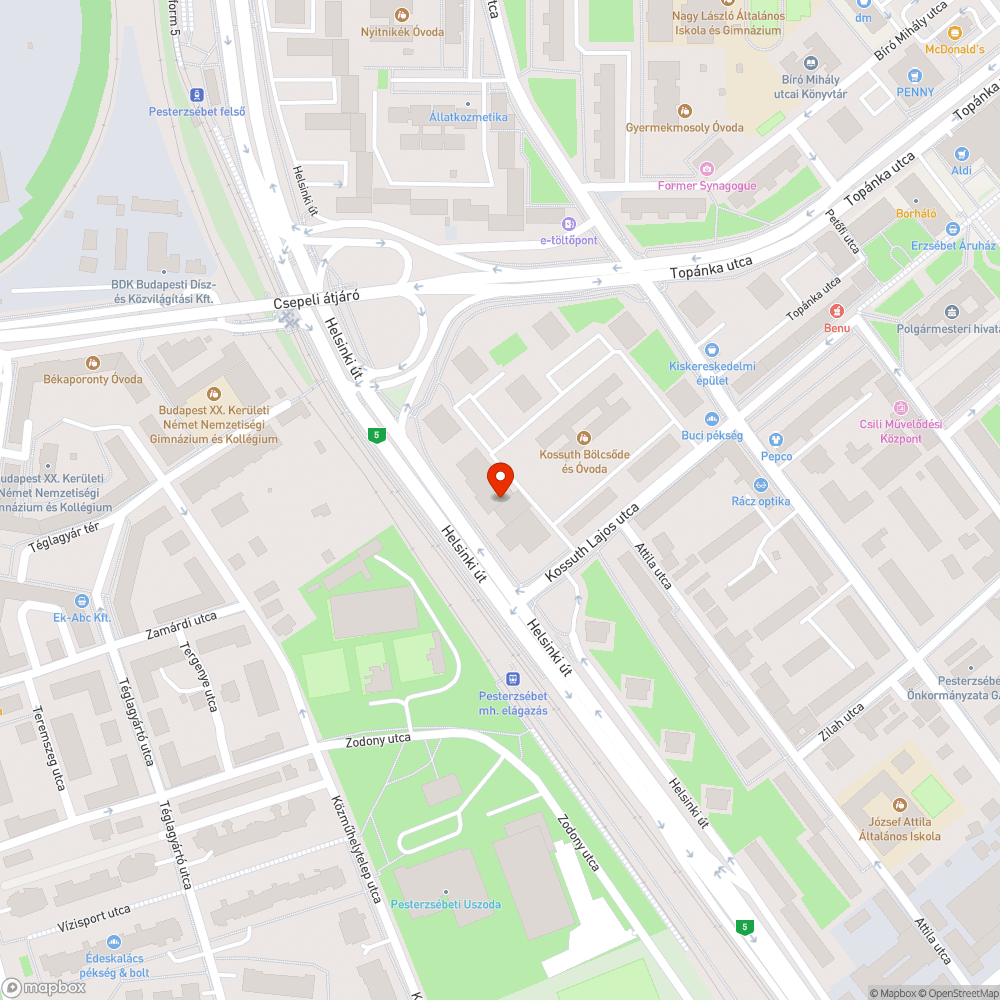 Elhagyott roncs bejelentés helye