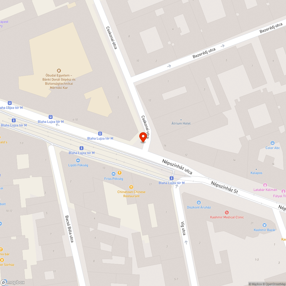 Elhagyott bicikliváz bejelentés helye