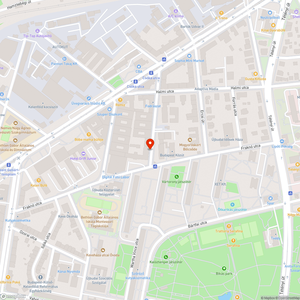 Alámosódott járdarész bejelentés helye