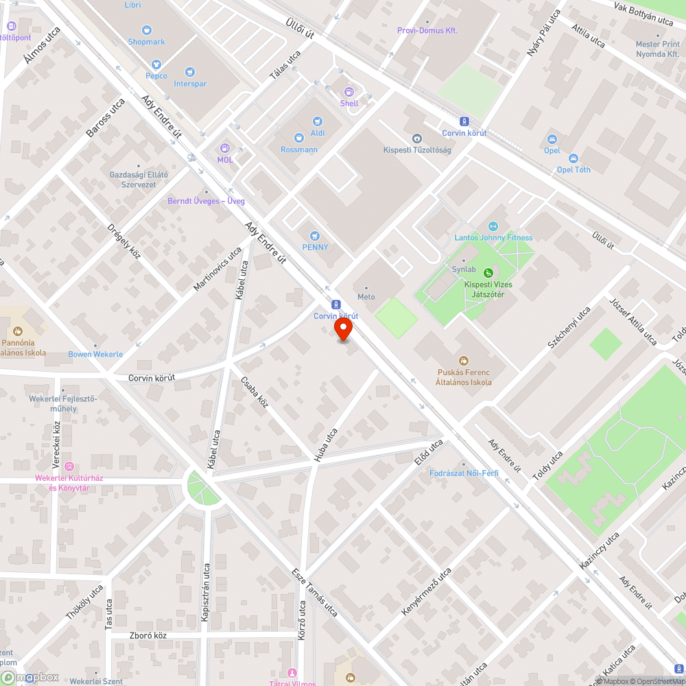 Átfirkált utcatábla Bp 19ker Ady Endre út 15 bejelentés helye