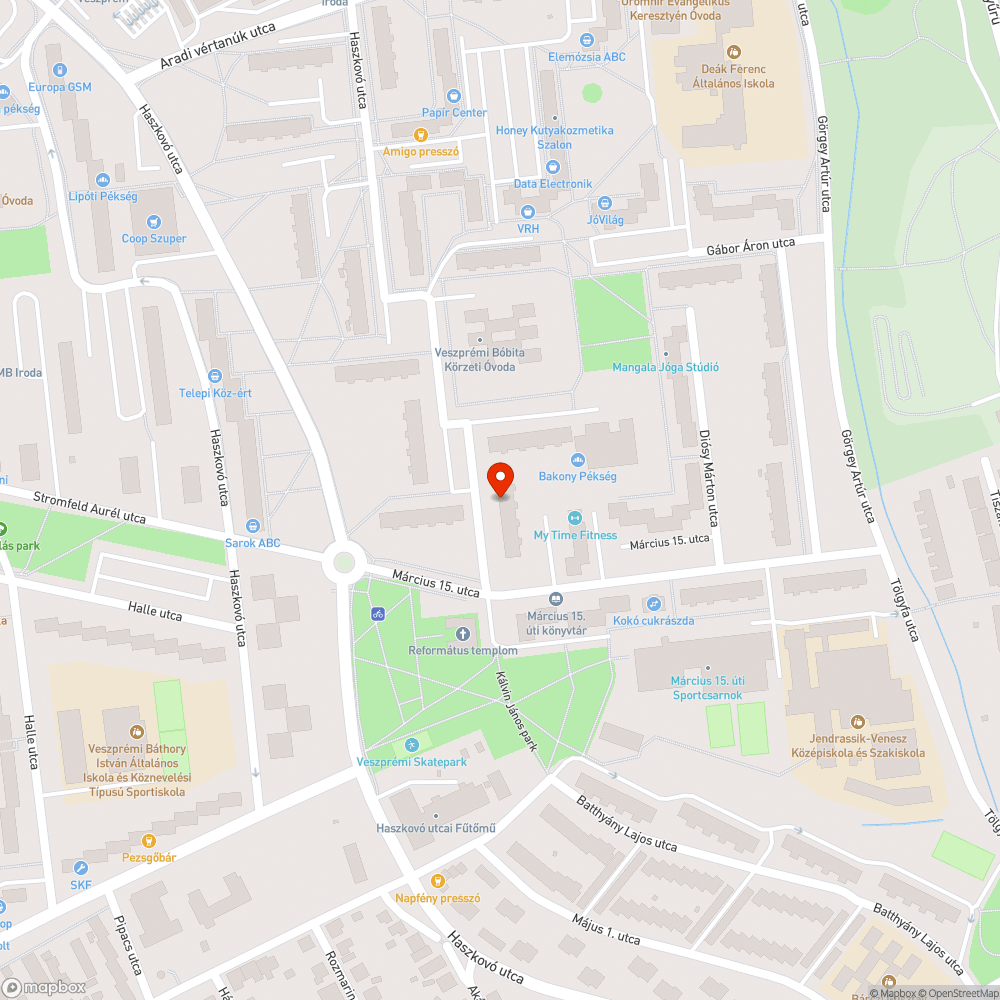 Lejárt műszaki vizsgás elhagyott jármű Haszkovó 15/a bejelentés helye