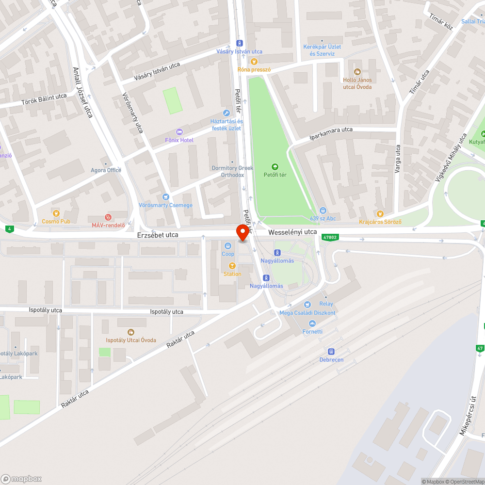 Debrecen petőfi tér aluljáró világítás, tisztaság, közbiztonság bejelentés helye