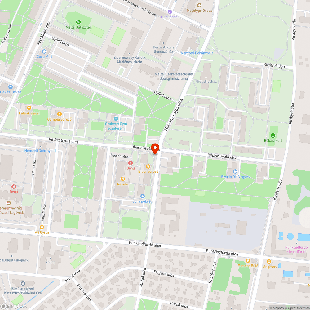 Szerencsétlen fa bejelentés helye