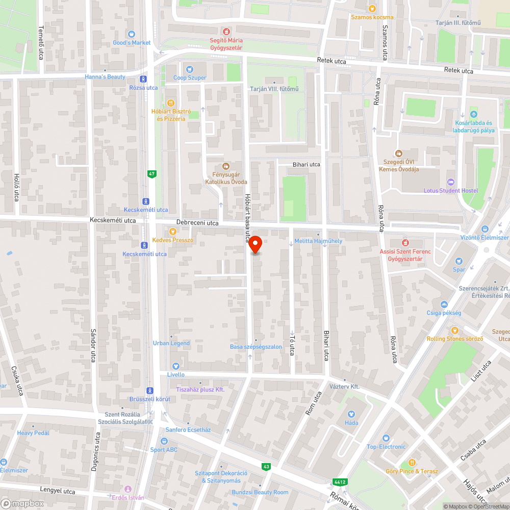 Kátyú - Hóbiárt basa utca 15/b. bejelentés helye