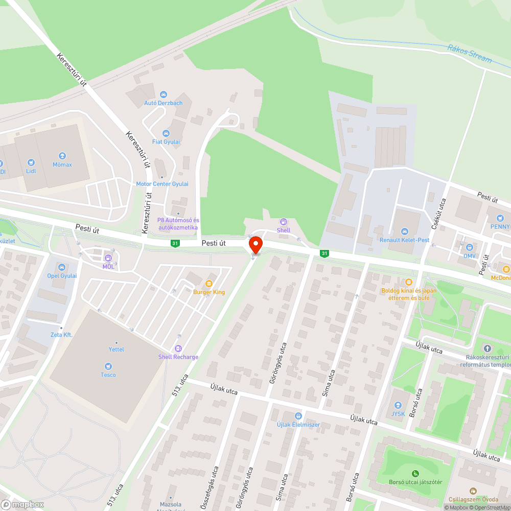 Sötét lámpa bejelentés helye