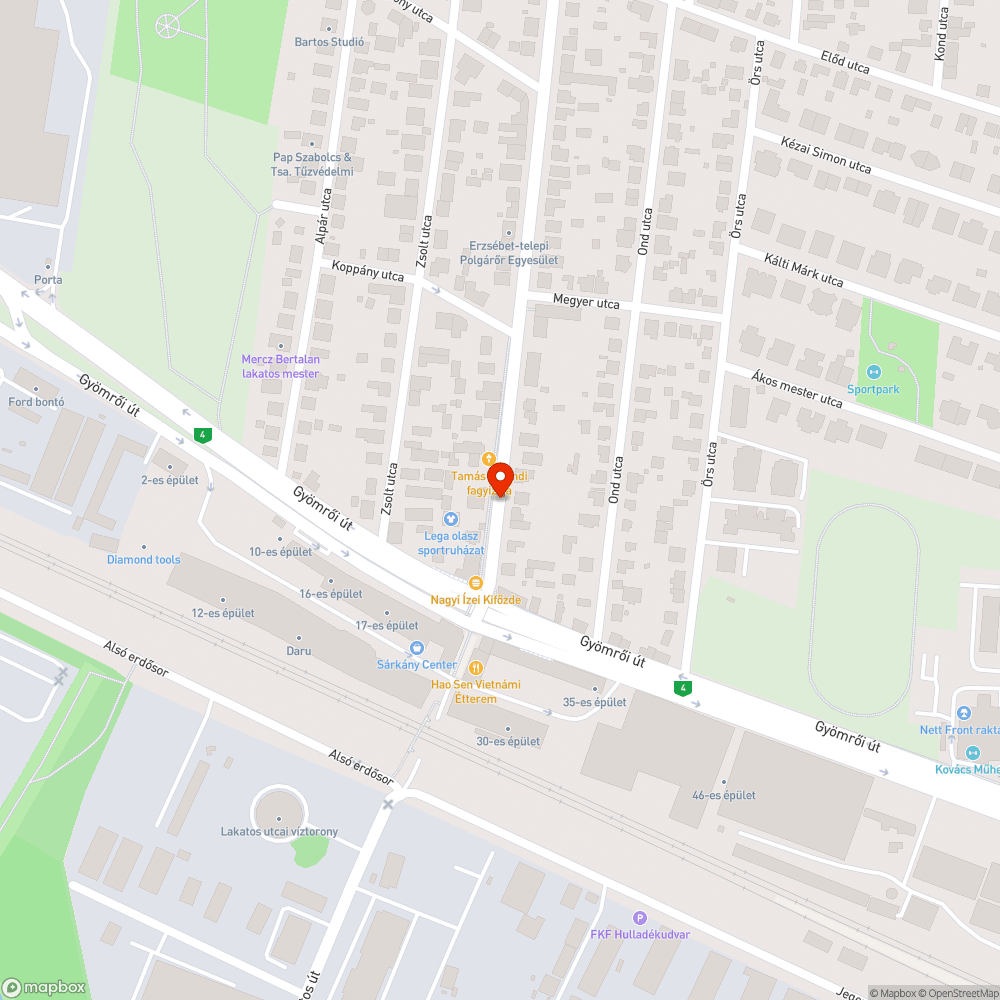 Villogó lámpa bejelentés helye