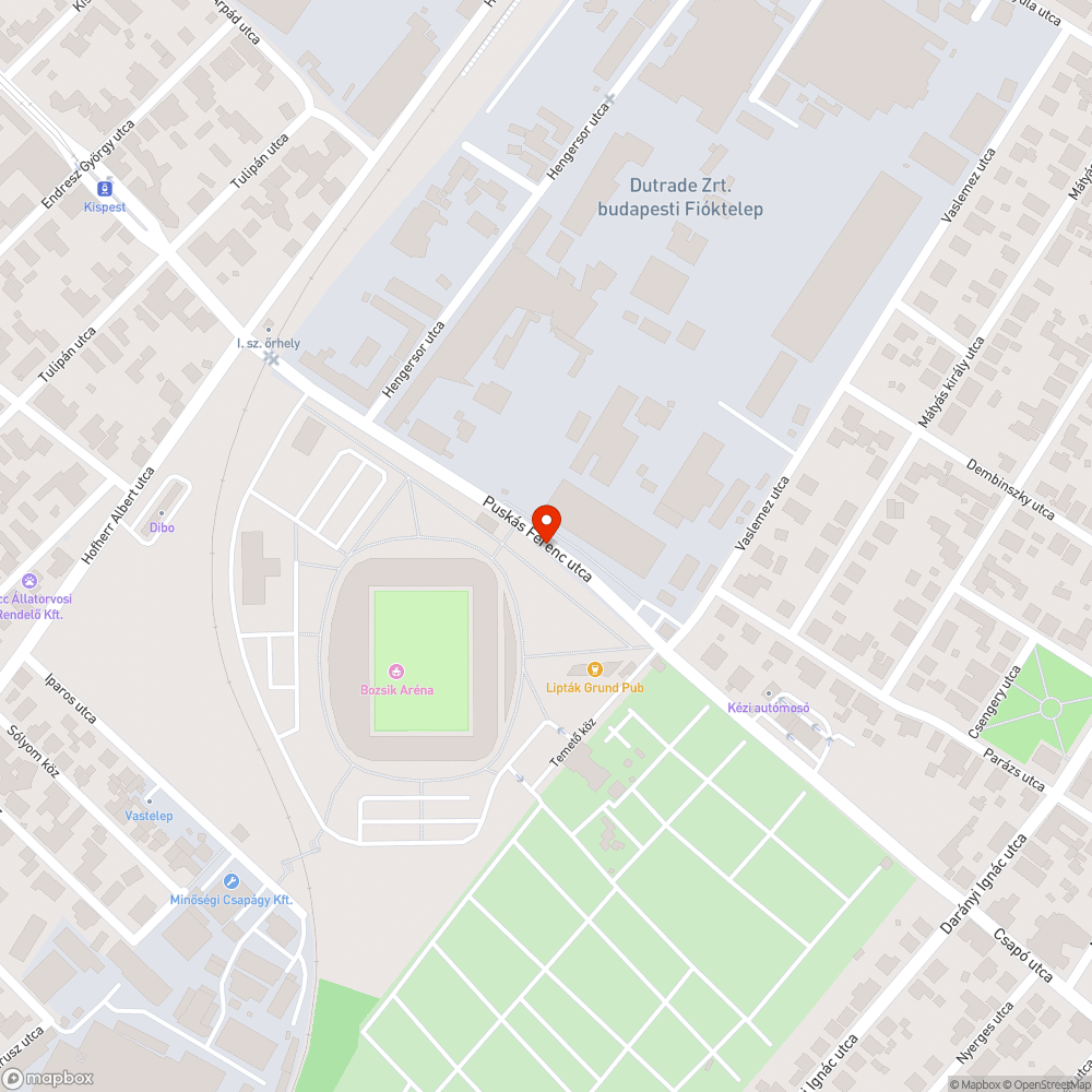 Sötét lámpa bejelentés helye