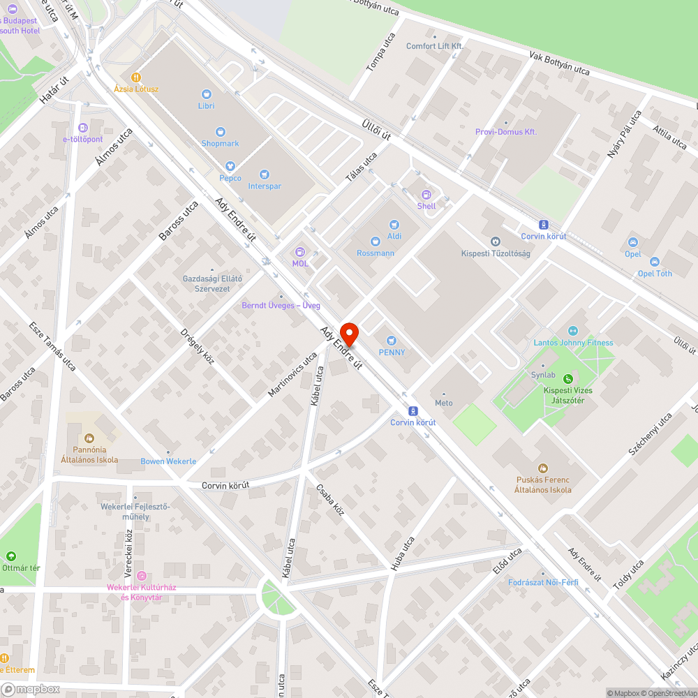 Sötét lámpa bejelentés helye