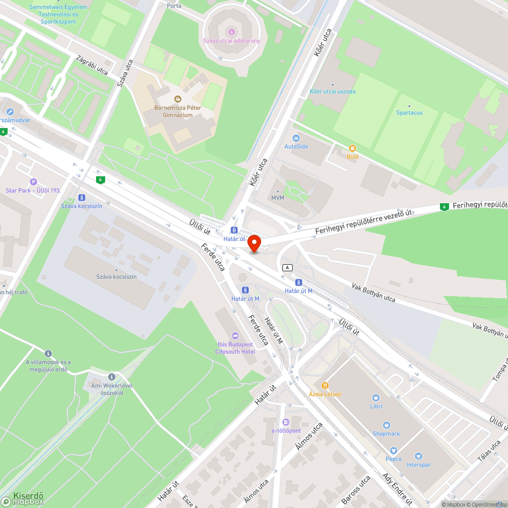 Sötét lámpa bejelentés helye