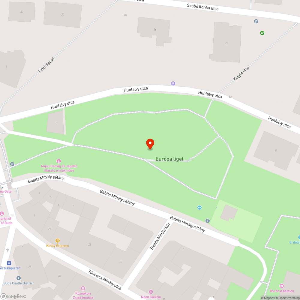 Megrongált szobor bejelentés helye