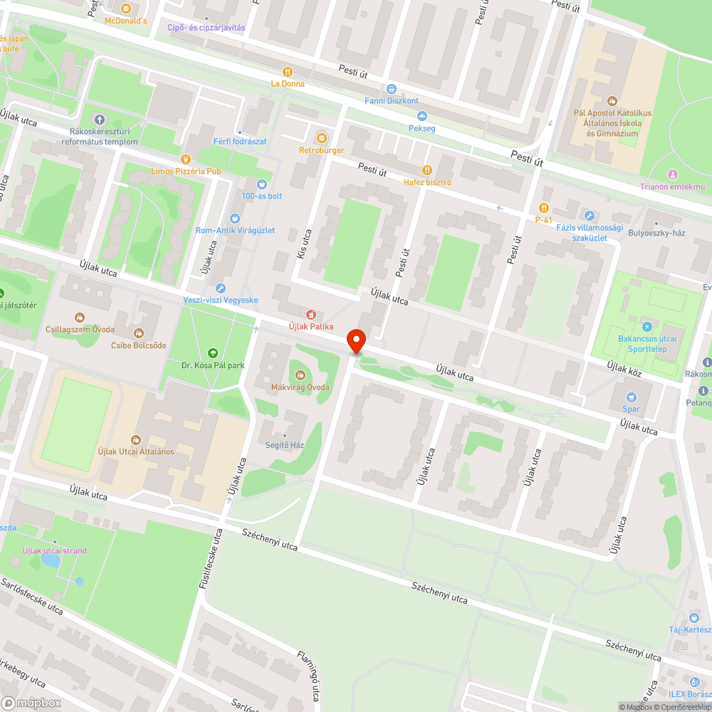 Parkolásgátló bejelentés helye