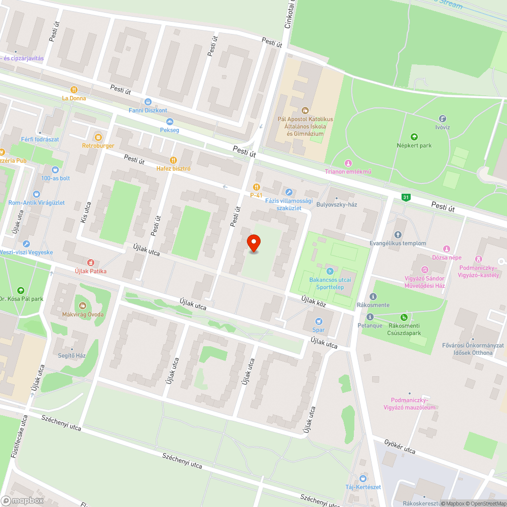 Elbontható burkolat bejelentés helye