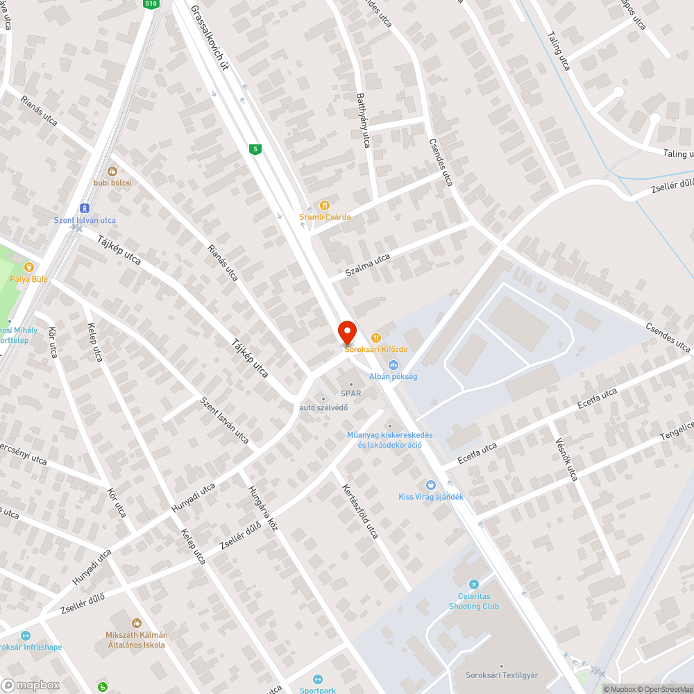 Teljesen lekopott gyalogátkelőhely felfestés bejelentés helye