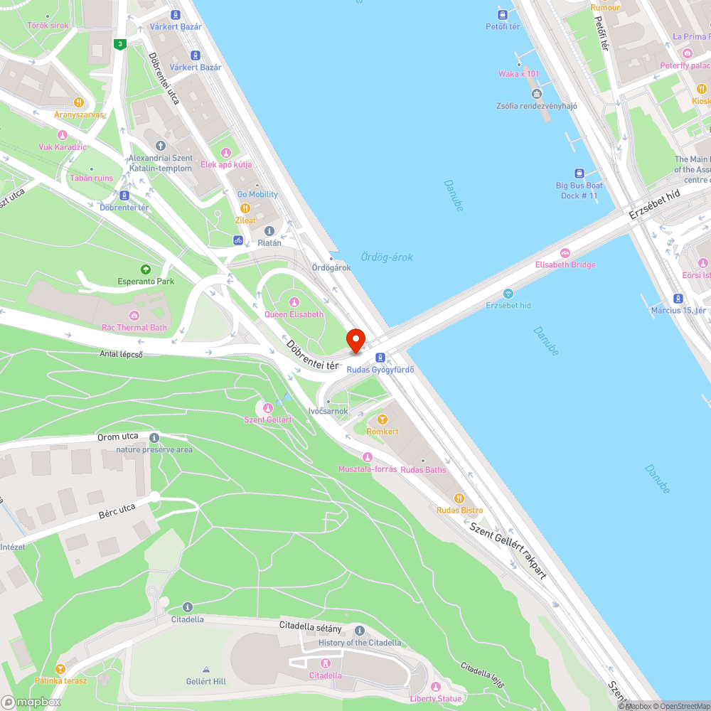 Erzsébet híd Buda bejelentés helye