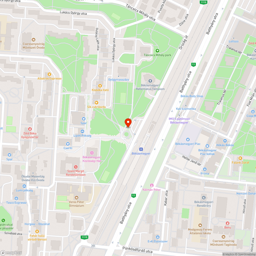 Graffiti bejelentés helye